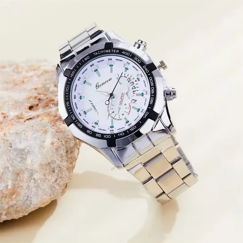 2025 نمط جديد موضة العلامة التجارية ساعة كوارتز رجالية فاخرة الهاتفي مضيئة الرياضة التلقائي تاريخ رجال الأعمال ساعة اليد sig계