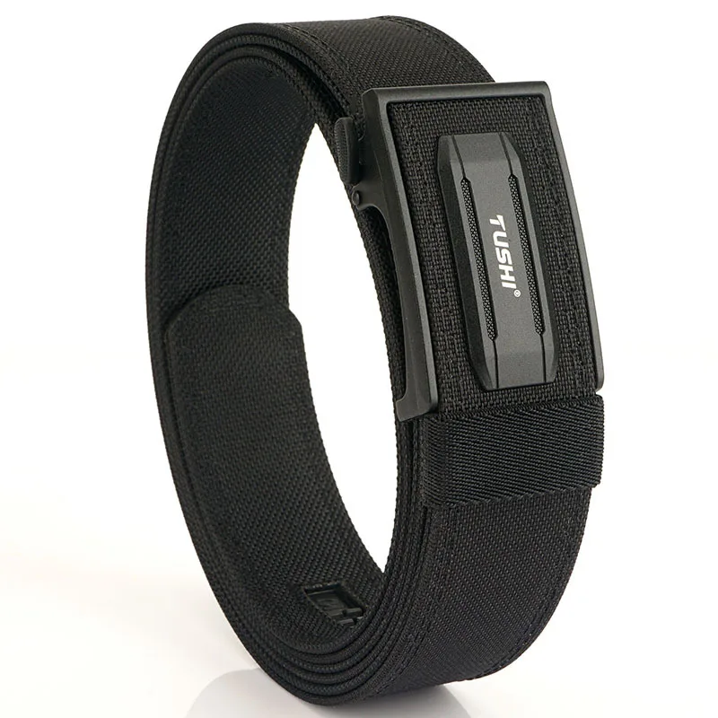 

Heavy Duty Hard Tactical Gun Belt for Men Metal Automatic Buckle Nylon Ratchet Belt Casual Belt IPSC Girdle Mission Task Duty Be