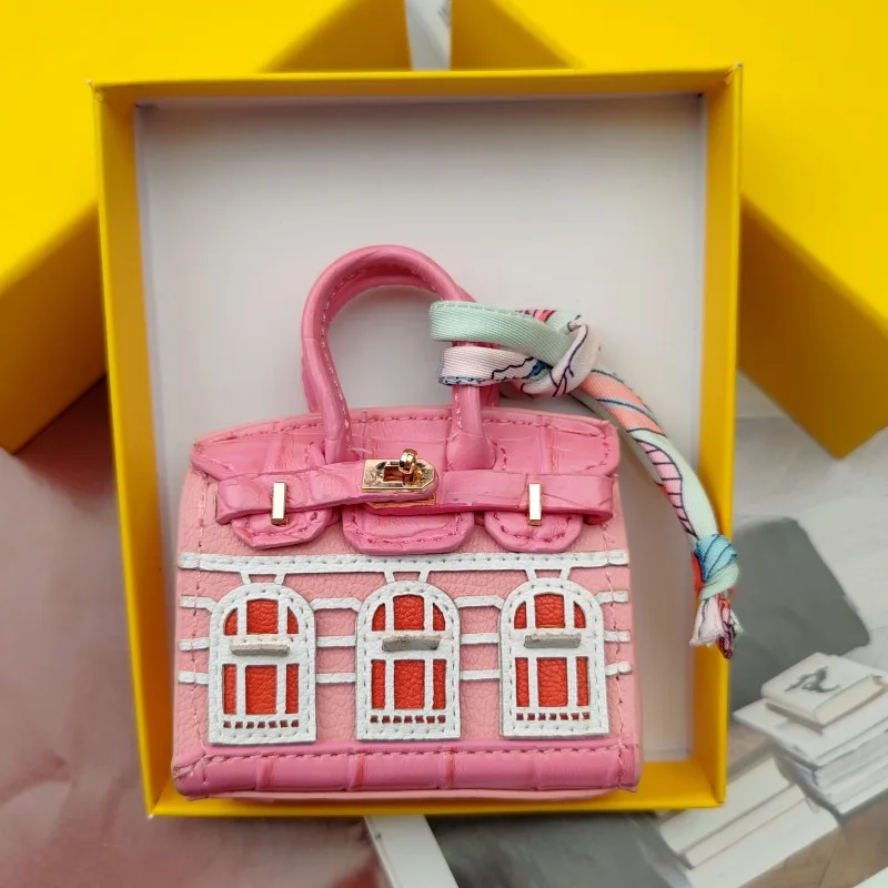 2024 Y2k Mini Platinum Bag Small House Decoration Cute Creative Pendant Small Window Car Key Decoration Earphone Bag Zero Wallet