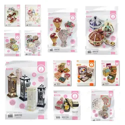 Decorate Christmas Baubles Eternal Love Lantern Bouquet Rocking Horse Metal Cutting Dies Scrapbook Make Paper Card Album DIY