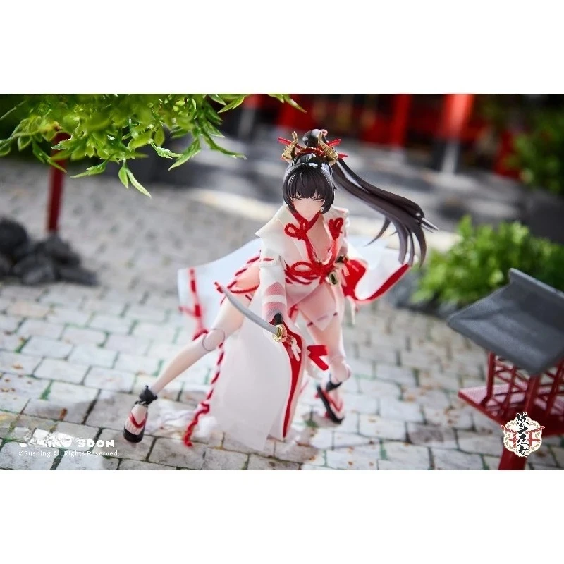 

Presale Sushing 1/12 Scale Action Figures Battle Priestess Uesugi Sakura Body with Face Accessories Collection Decor