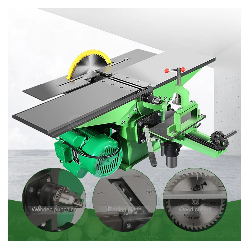 

Hz509 Combined Multipurpose Multifunctional Mini Wood Jointer Planer Combination Multi Function Planer & Slotting Machines