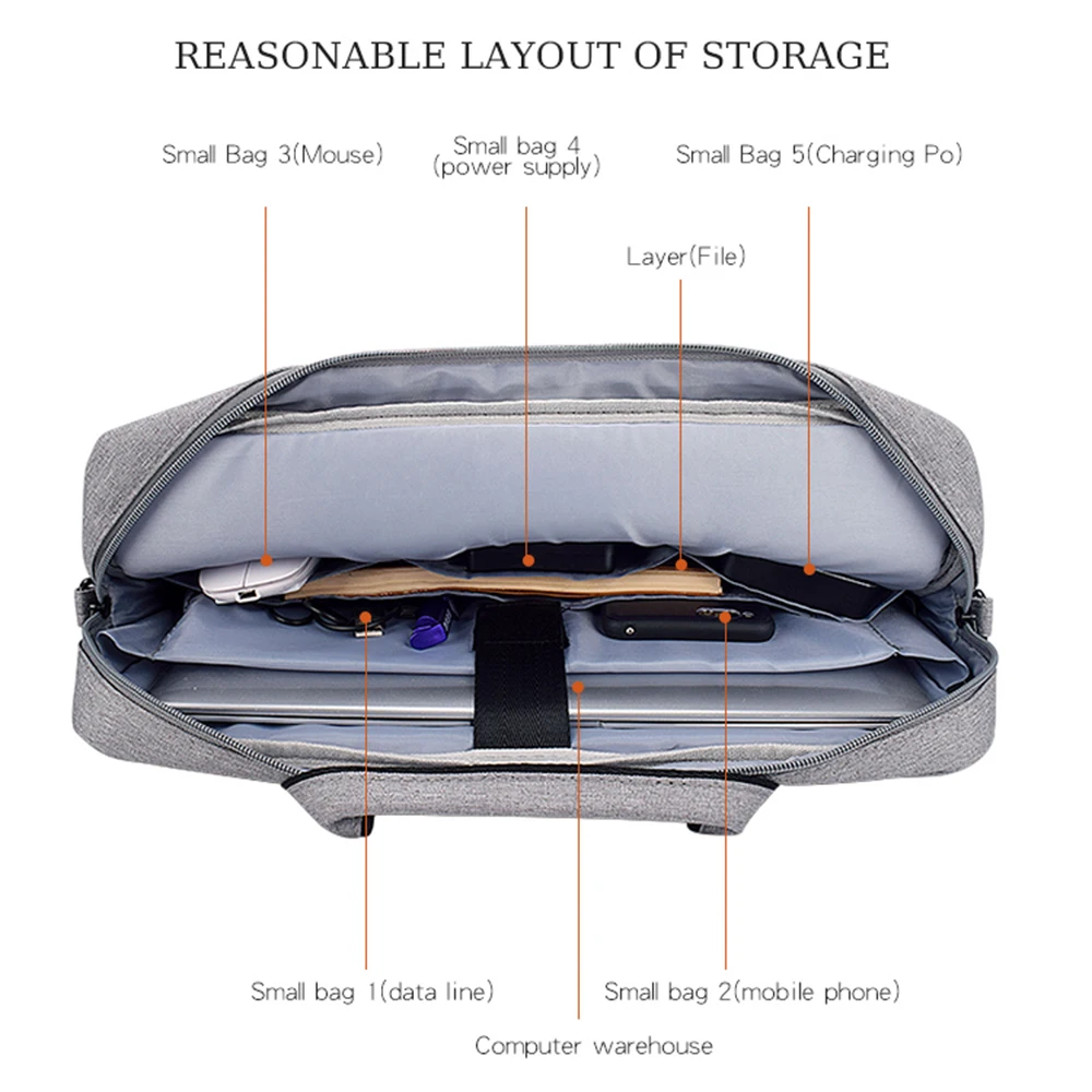 Laptop Bag 13.3 14 15.6 17 Inch Notebook Computer Case For Macbook Air Pro 13 15 Shoulder Handbag Men Women Waterproof Briefcase