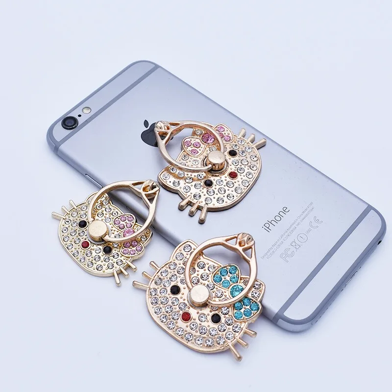 DIY Accessories for Phone Cases Alloy Inlaid with Diamonds 360 Degree Rotating Phone Holder Phone Decoration Metal Ring Buckle