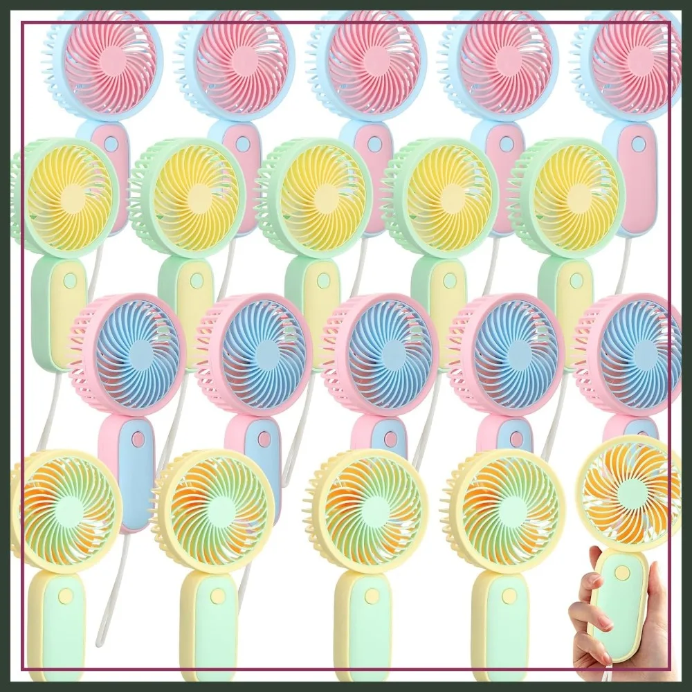 

Mini Handheld Fan, USB Rechargeable Hand Held Fan Hanging Small Travel Fans Portable Powerful for Women Outdoor Indoor Home (20 Pcs)