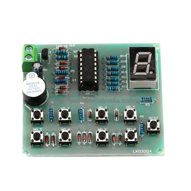 Eight-way digital display answering device kit CD4511 Skills competition Electronic DIY parts