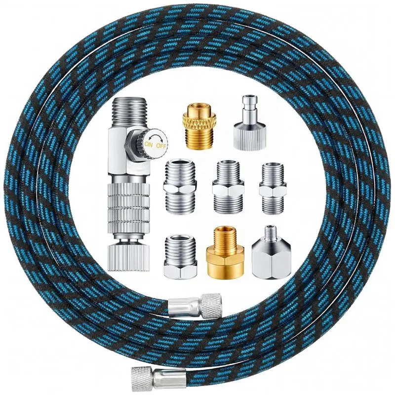 M11K-10Ft Airbrush Hose Nylon Braided Hose Standard 1/8
