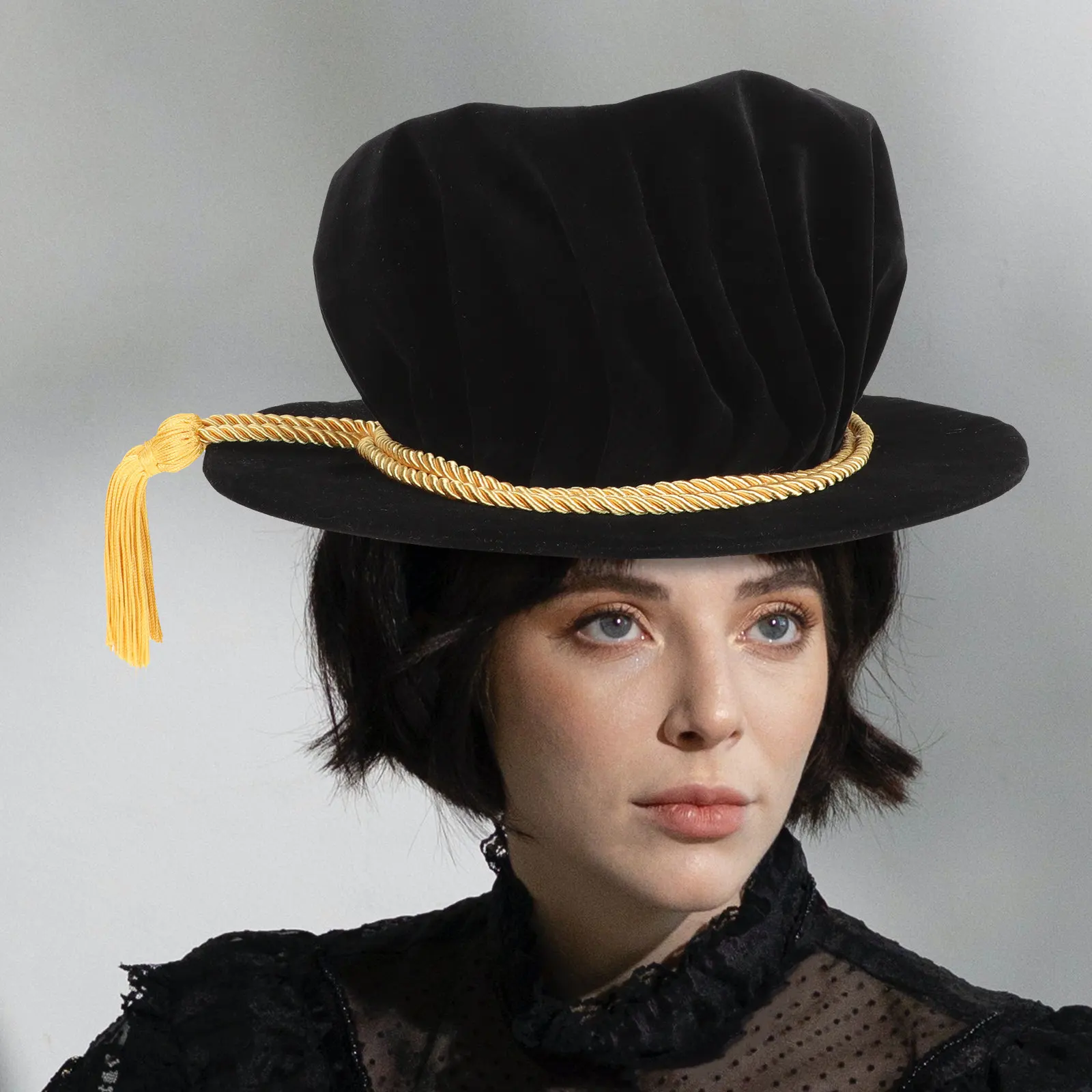 Exquisito Birrete de Graduación para Ceremonia Doctoral, Birrete de Graduación para Adultos, Accesorio para Fiestas Temáticas, Decoración para Cabina de Fotos, Idea de Regalo