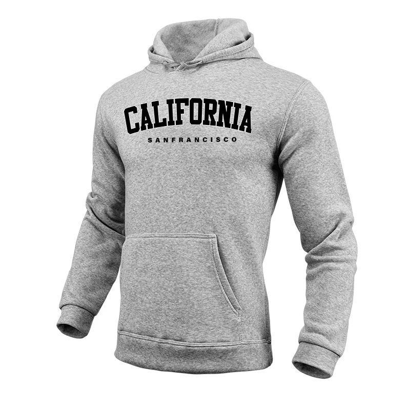 كاليفورنيا الأزياء هوديي للرجال الحضرية عارضة مقنعين طويلة الأكمام البلوز الذكور كل موسم الرياضة اليومية البلوز ملابس رجالية