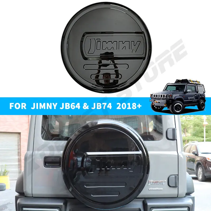 For Suzuki Jimny Sierra JB64 JB74 2019 2020 2022 2023 Car Spare Tire Trim Cover ABS Car Outer Accessories Spare Wheel Cover