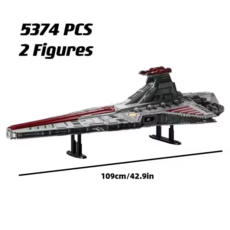 Auf Lager 2025 NEUE 75367 Venator Klasse Republic Attacks Cruiser Modell Set Block Raum Spielzeug