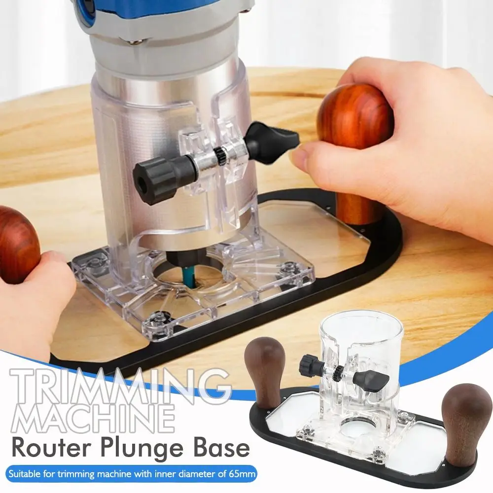 

Milling Groove Wood Router Base Adjustable Opening Milling Trimming Machine Flip Engraving Protective Base Edge Guide Opening