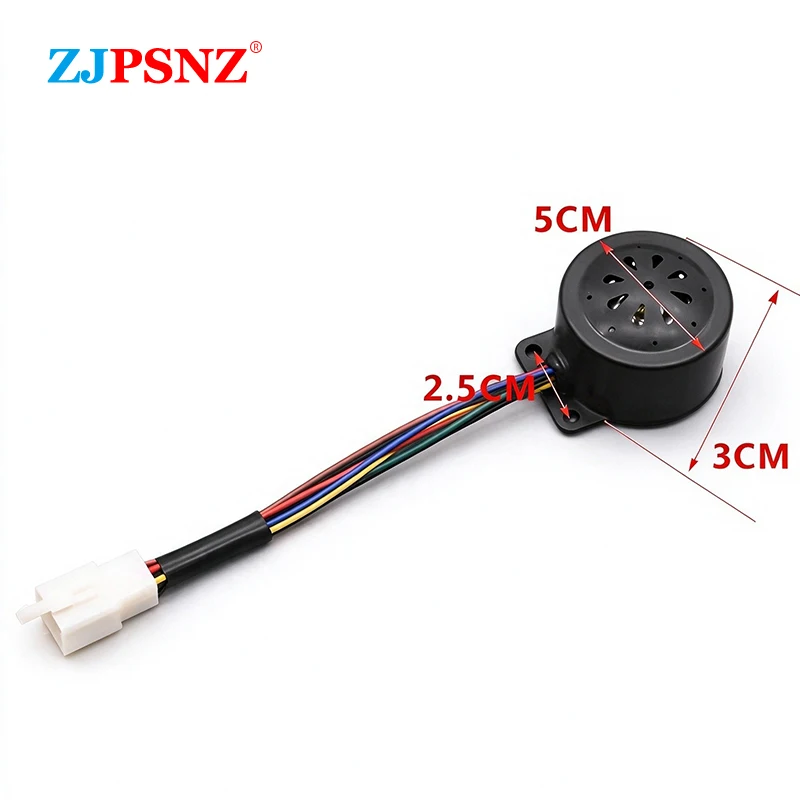4IN1 48V-72V Horn Reversing Steering Anti-theft Electronic Speaker Led Flasher Waterproof For Motorcycle Scooter E-bike 6Wires