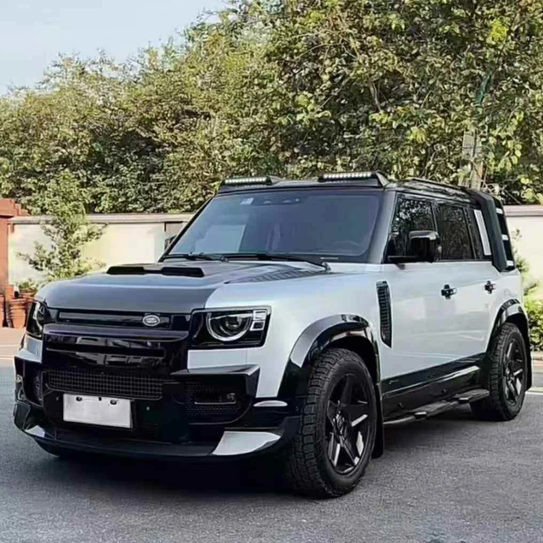 غطاء محرك السيارة من ألياف الكربون Defender 90 110 130 لسيارة Land Rover Defender 20 21 22 23 24 25