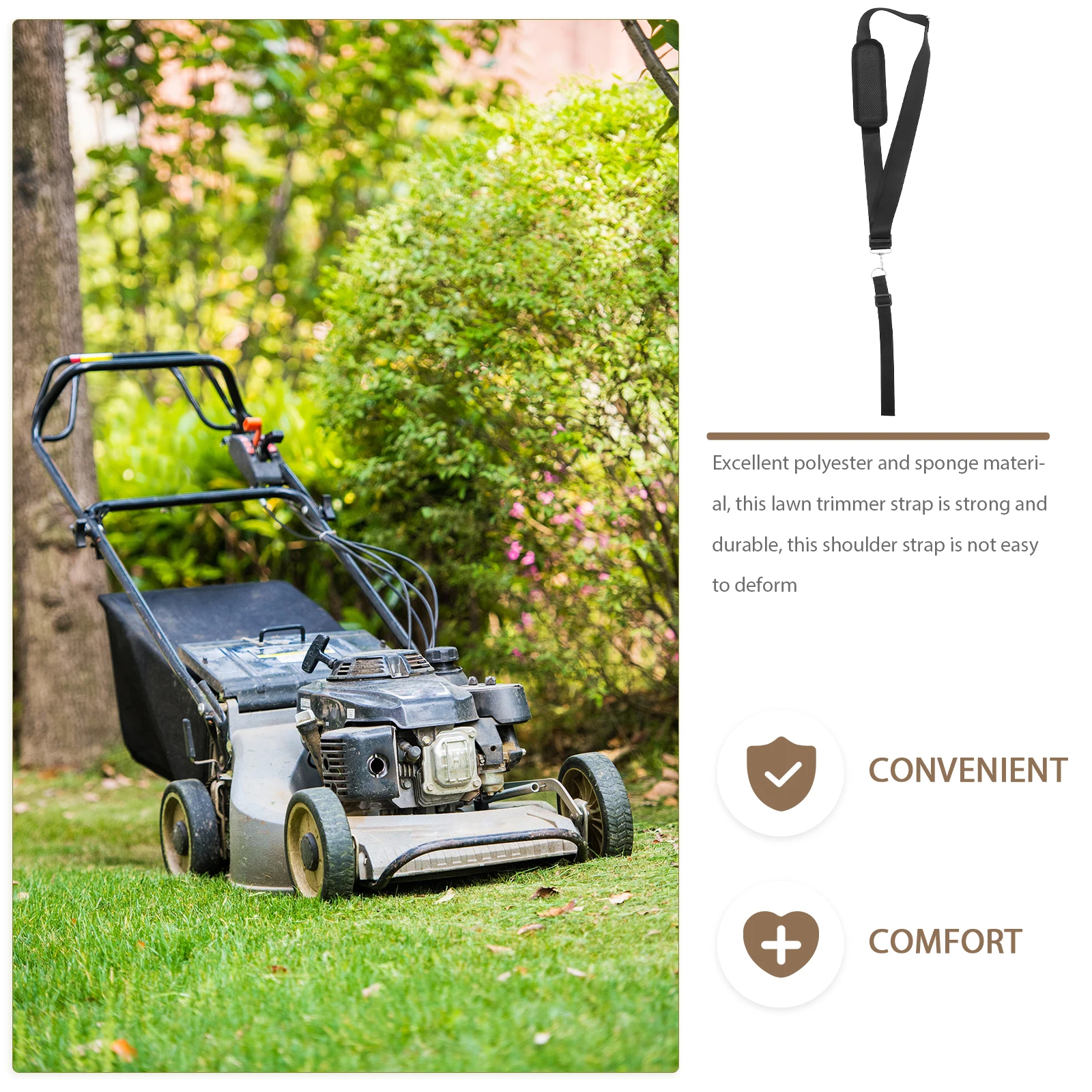 

1pc Adjustable Lawn Shoulder Durable Polyester Grass Trimmer Belt Wide Non-Slip Strap For Garden Tools Accessories Lightweight