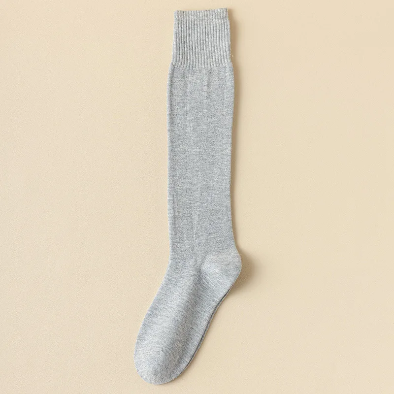 Women's Socks Fall/Winter Calf Socks Warm Non-Slip Winter Stockings Women's Solid Color