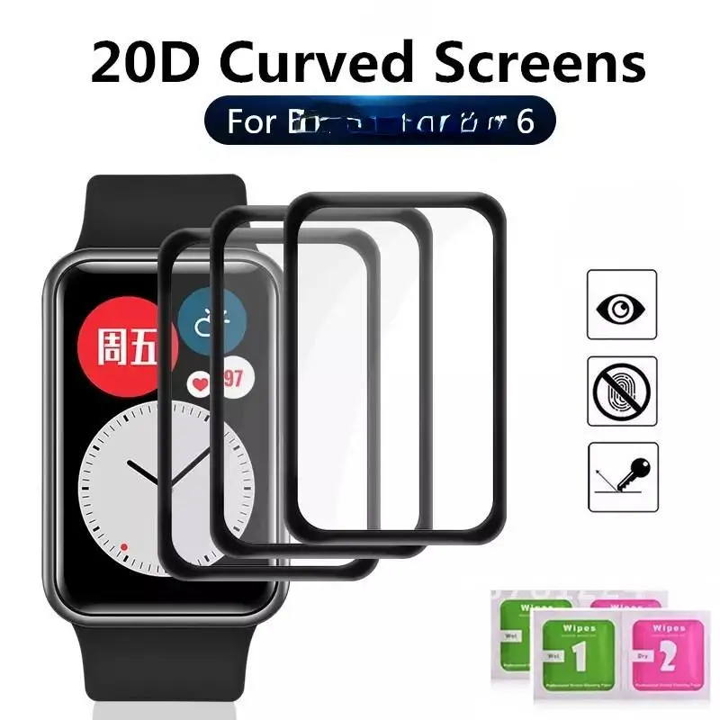 

Full Curved Screen Protector Film For Huawei Band 6 Tempered Glass For Honor Band 6 Band6 Smart Watch Wristband Protective Film