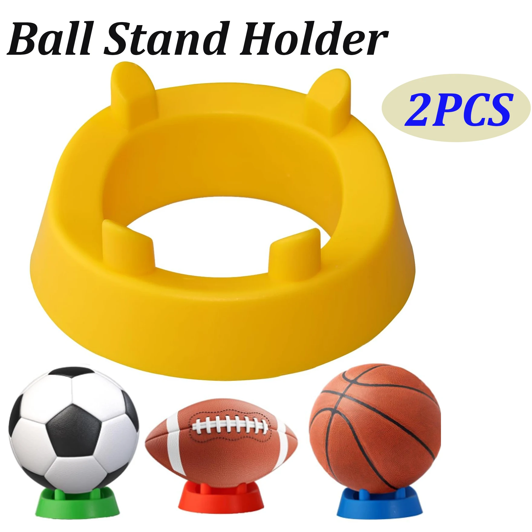 

2PCS Plastic Ball Stand Holder Quad-Corner Support Base for Soccer Volleyball Basketball Rugby Ball Display Ball Storage Holder