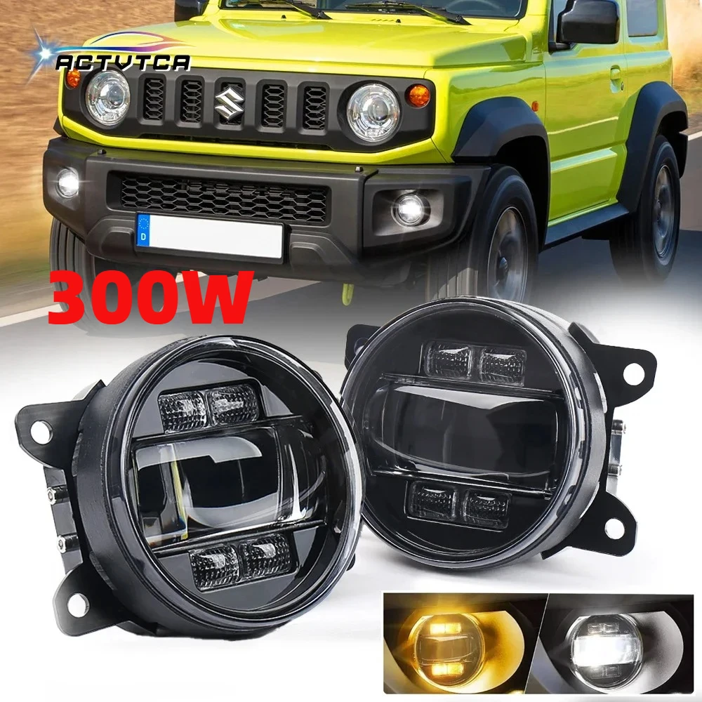 

4 Inch 300W Headlights Car Lenses Lamp Front Bumper Fog Lights Pick Truck for Suzuki Wrangler Subaru Daytime Turn Signal 6000K
