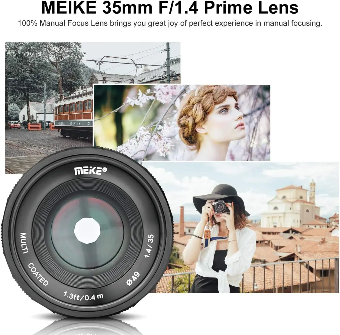 Meike 35mm F1.4 Large Aperture Manual Focus Lens APS-C for Sony E/Canon EF-M/Nikon Z/Fujifilm X/Olympus Panasonic Lumix Micro4/3