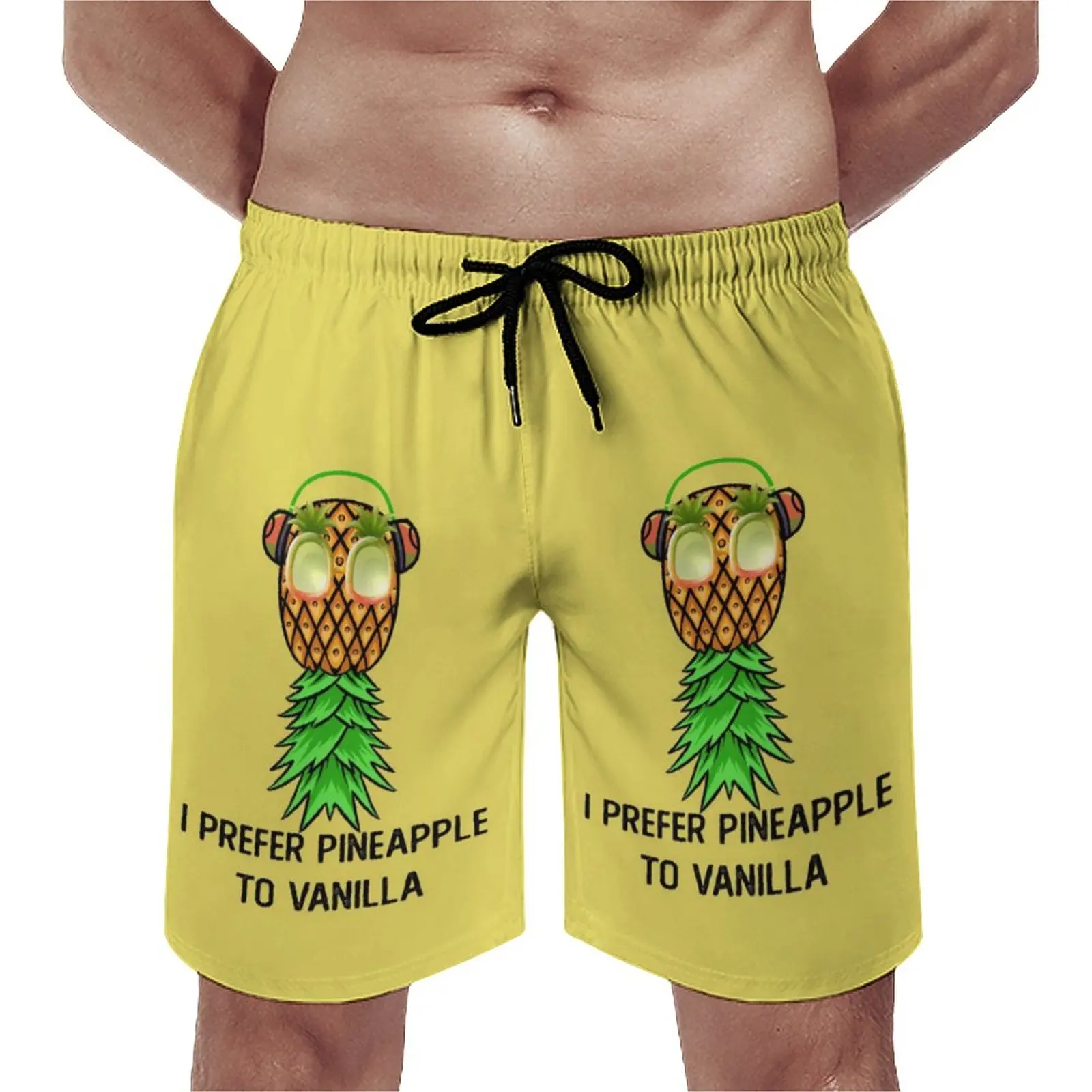 Swingers Pineapple Board Shorts Fruit Men Beach Swimming Trunks Polyester Funny Swim Trunks