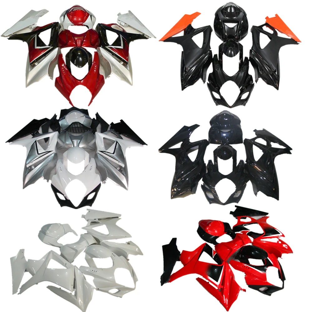 

Full Fairing Kit Bodywork For Suzuki GSXR1000 K7 Fit GSXR 1000 2007 2008 Injection Cowling Solid gradient pearl silver