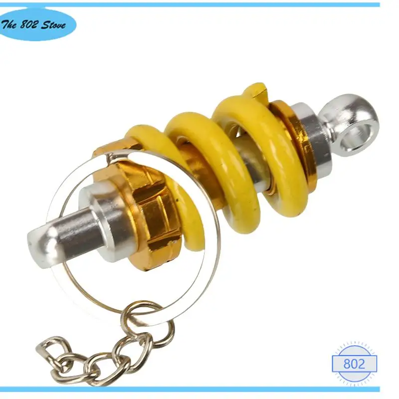Aluminum Alloy Shock Absorber Key Ring - Practical Automotive Front Strut Pendant Designed for Cars & Scooters