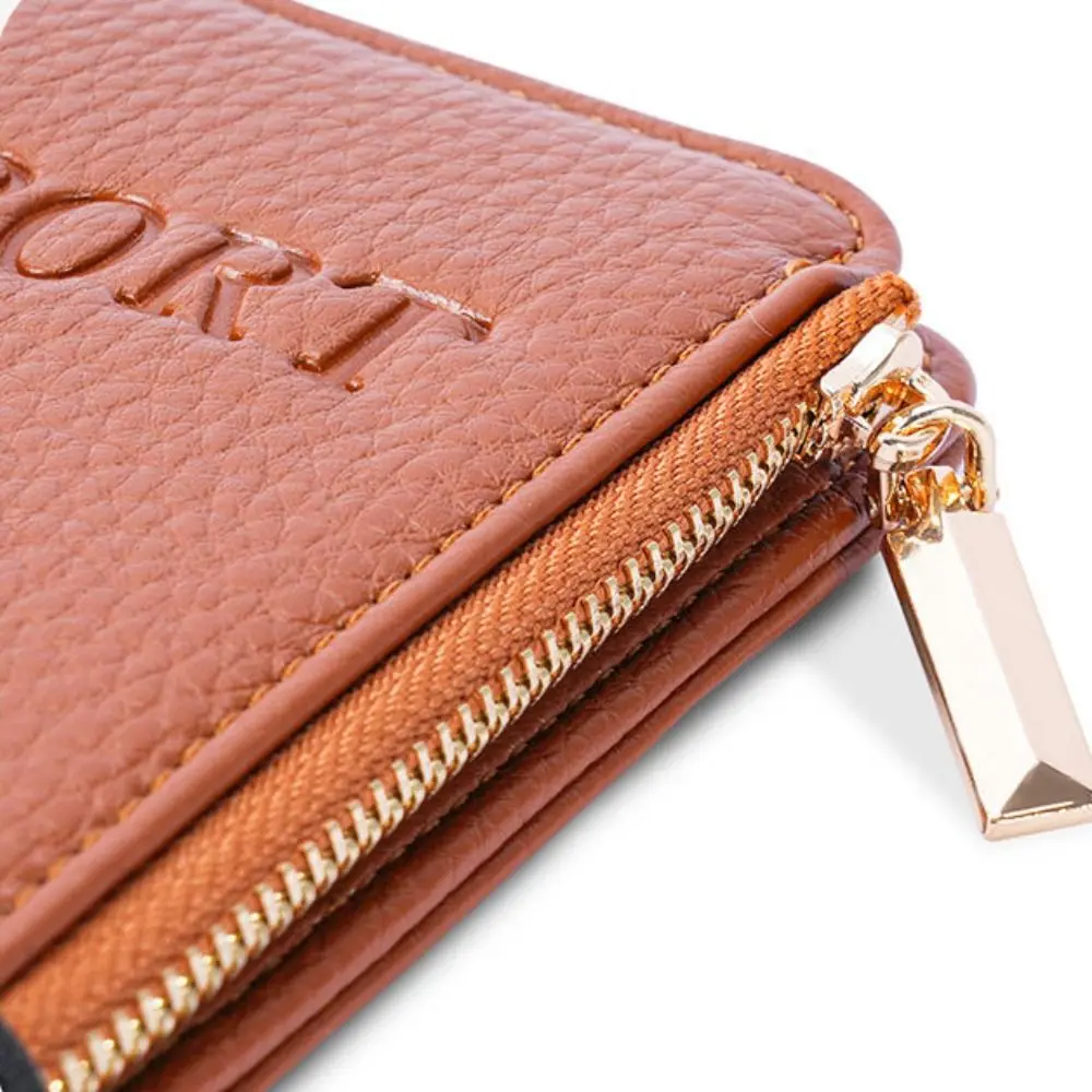 PU Leather Anti-theft Passport Holder Zipper Airplane Check-in Certificate Storage Bag Card Case Multifunctional Passport Clip
