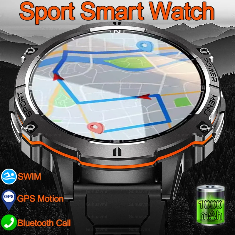 

2025NEW Sports Smartwatch 1000mAh Battery 1.73-inch AMOLED Screen Men's Watch Compass IP69 Waterproof Bluetooth Call Smart Watch