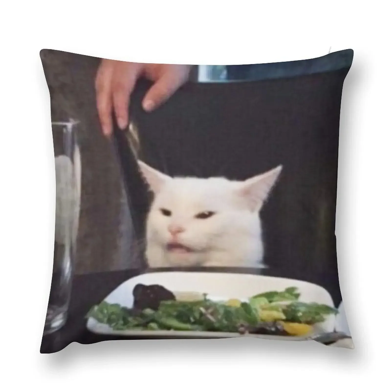 smudge cat meme Throw Pillow autumn pillowcase Throw Pillow pillow