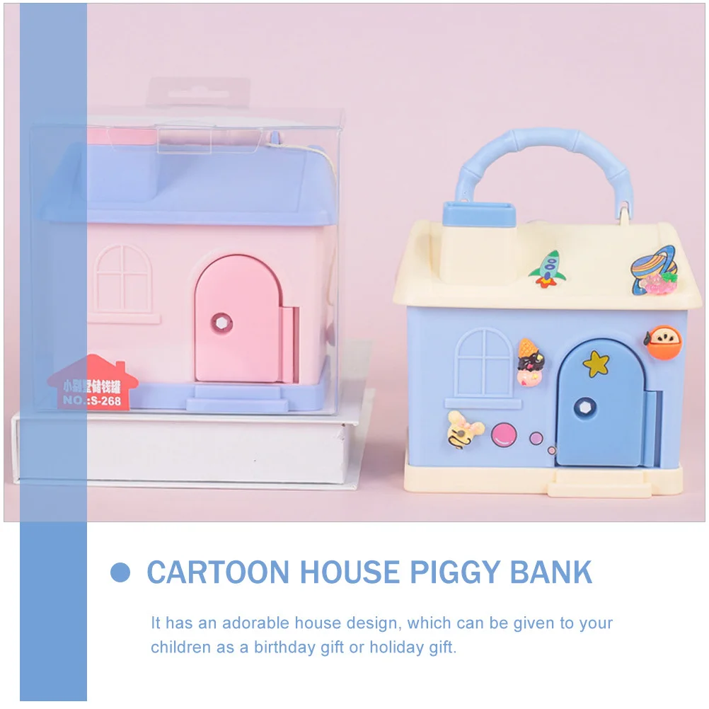 กระปุกออมสินรูปบ้าน ของเล่นสร้างสรรค์สำหรับเด็ก กระปุกใส่เงินน่ารัก ตกแต่งโต๊ะทำงาน เสริมสร้างนิสัยการออมของเด็ก ไอเดียของขวัญปีใหม่