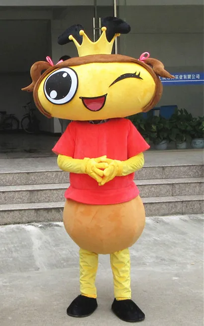 

Ant Pismire Formicidae cartoon Mascot Costume Adult Fancy Dress Outfit 2 Color shirt halloween carvinal costume party game dress