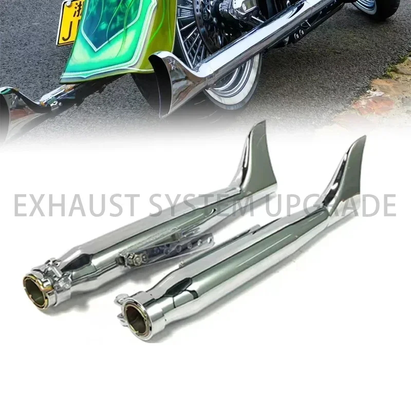 

Аксессуары для мотоциклов, выхлопная труба, универсальный рыбий хвост для поплавков, гоночный велосипед, чоппер, кафе-гонщик, винтажные системы глушителей