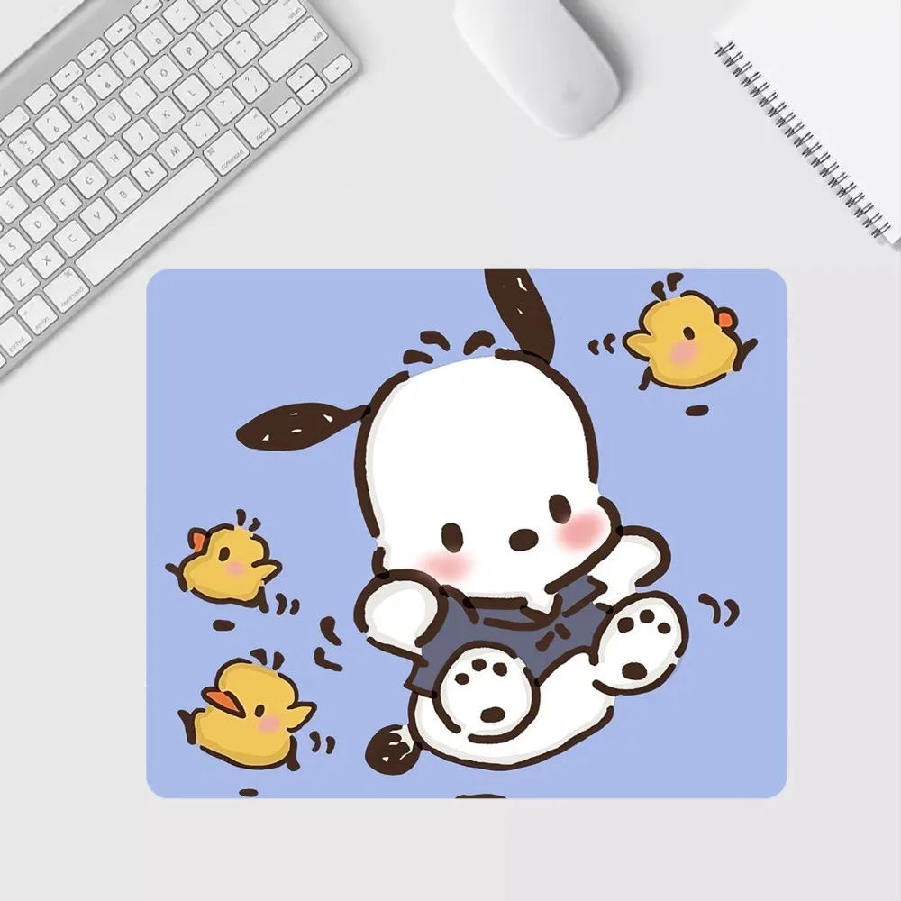 Cartoon Cute P-Pochacco Mousepad Computer Desk Mat Table Keyboard Pad Laptop Cushion Non-slip Deskpad