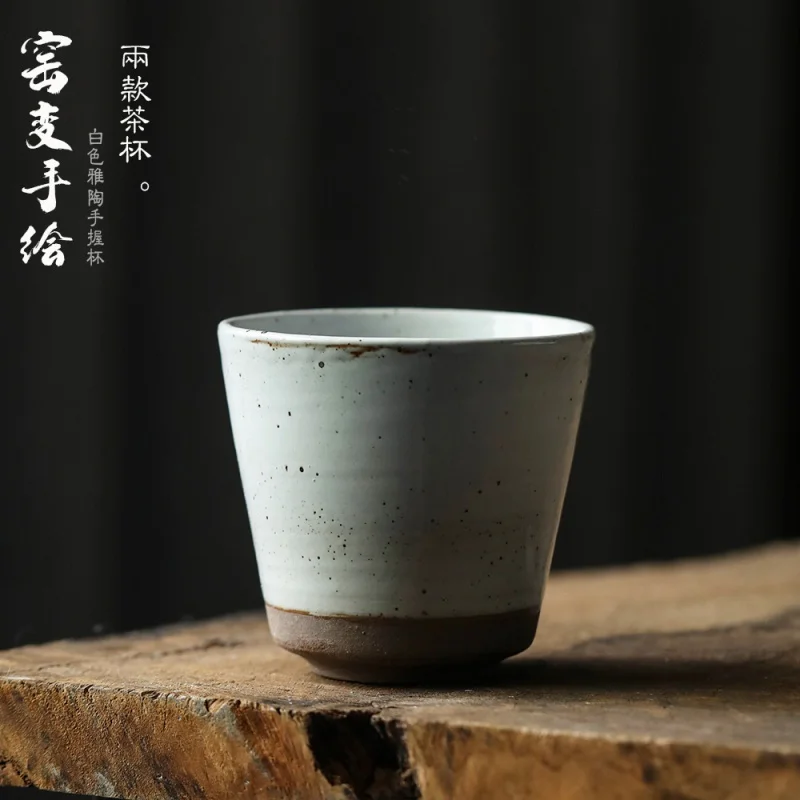 Handmade High Temperature Stoneware Japanese Tea Cup Yatao Qingjian Hand Holding Ceramic Cup Personalized Water Cup Simple Table