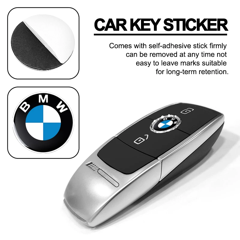 2/5/10pcs 11/14MM Car Lock Keyhole Protection Stickers 3D Aluminum Auto Key Shell Badge For BMW E46 E90 E60 F10 F30 E39 E36 F20