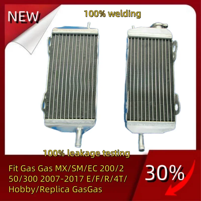 Both Sides top new  Aluminum Radiator Fit Gas Gas MX/SM/EC 200/250/300 2007-2017 E/F/R/4T/Hobby/Replica GasGas 2016 2015 201