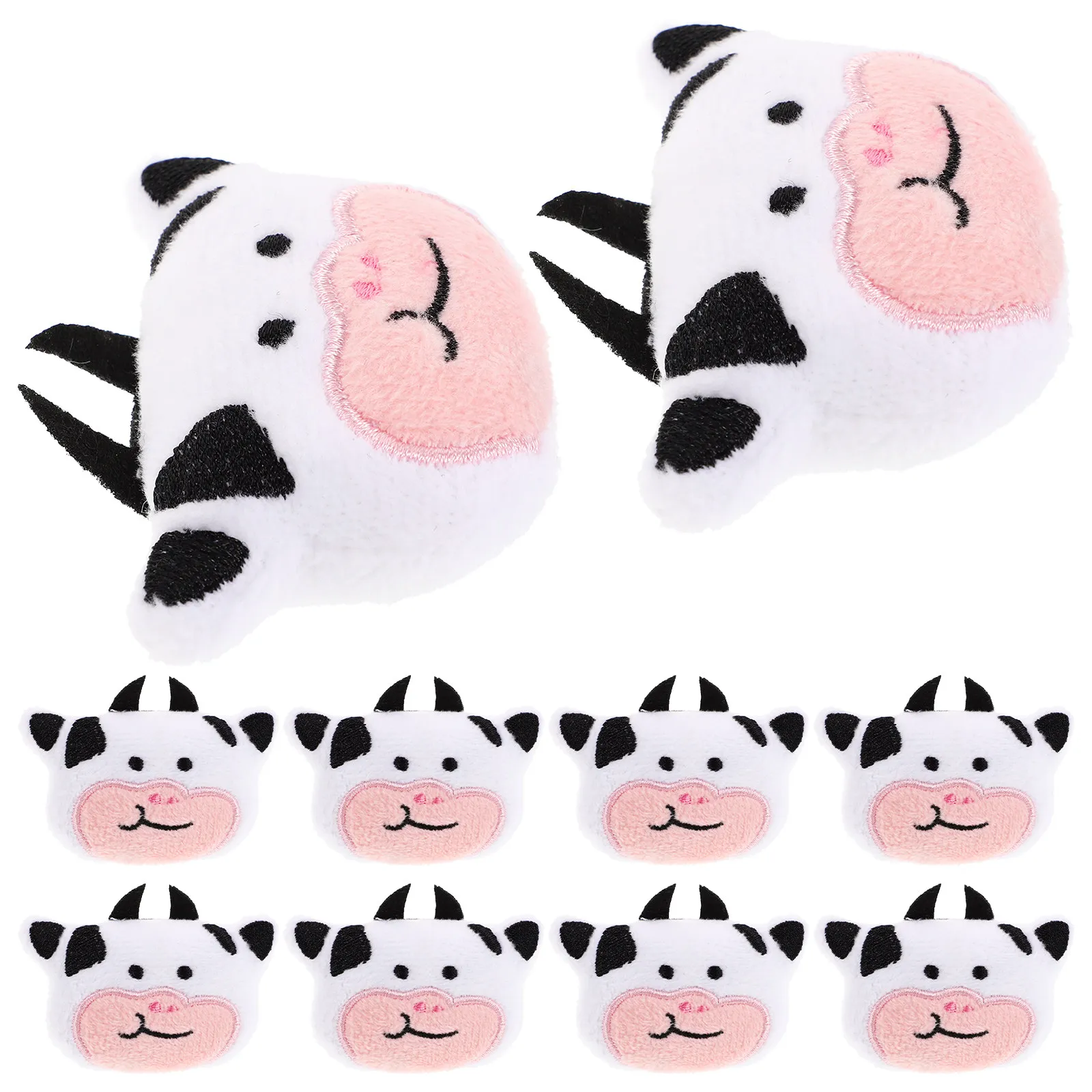 

10Pcs Adorable Cow Stuffed Animal Soft Cartoon Design Huggable Nursery Decor Bed Sofa Car Ornament Kids Playtime Naptime Gift