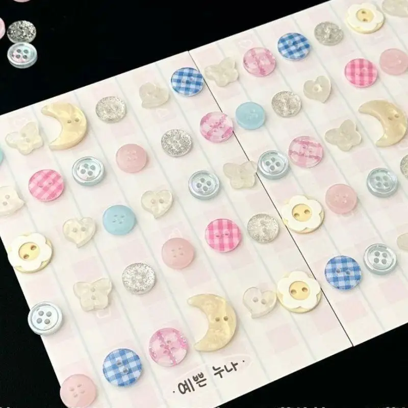 

10Pcs Mixed Color Handmade Resin Round 2/4-hole Button For Sewing Clothes Accessories Crafts Scrapbooking DIY Apparel Supplie