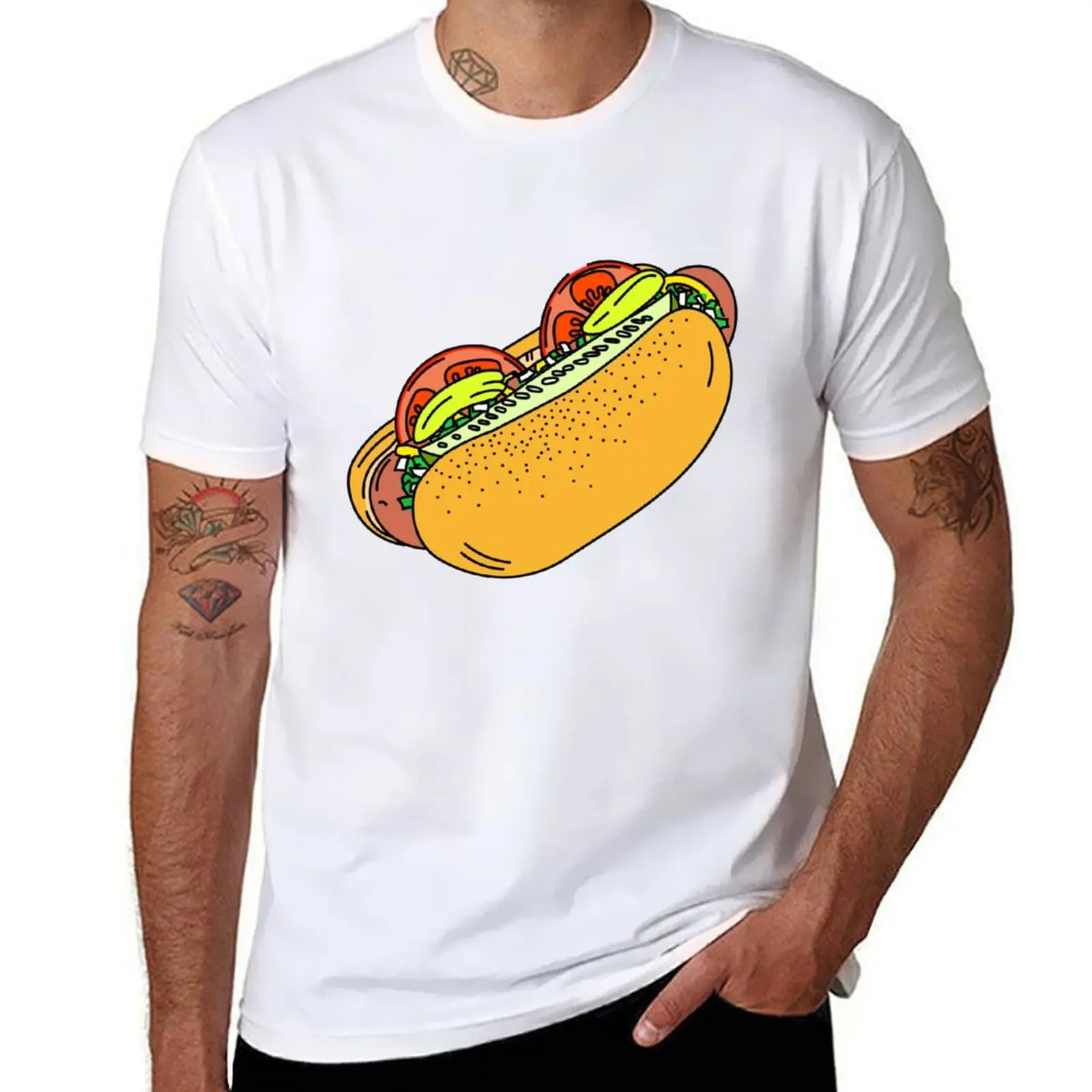 

Chicago Dog T-Shirt man t shirts for men t shirt man plain T-Shirt