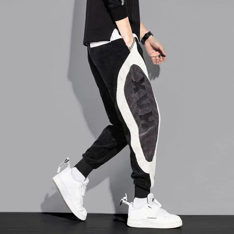 

Trousers Man Hip Hop Fleece-lined Cargo Pants For Men Winter White Corduroy With 2025 New In Cheapest Cheap Harajuku Loose Emo