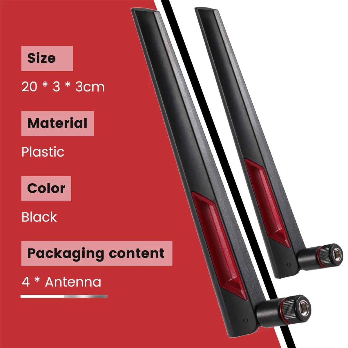 SMIEA 4 szt. 2.4G/5G antena WiFi SMA adapter wewnętrzny dla ASUS AC68U AC88U AC66U 8DBi bezprzewodowy router LAN/Wi-Fi