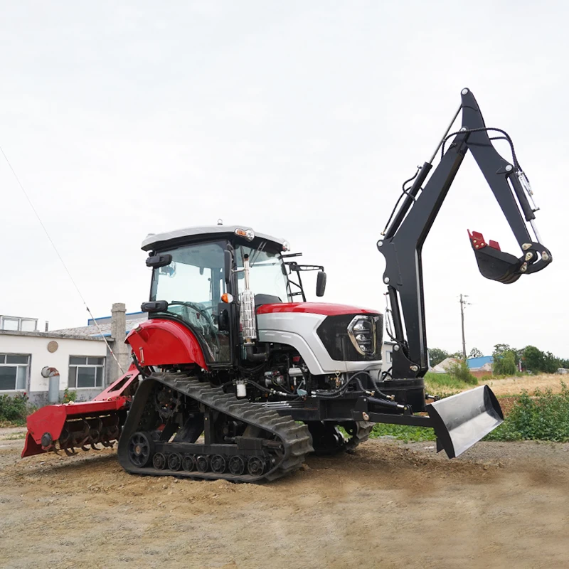 

Manufacturer Farm Cultivator Remote Control Rotary Tiller Tractor Agricultural Farming Chinese 100HP Mini Crawler Tractor