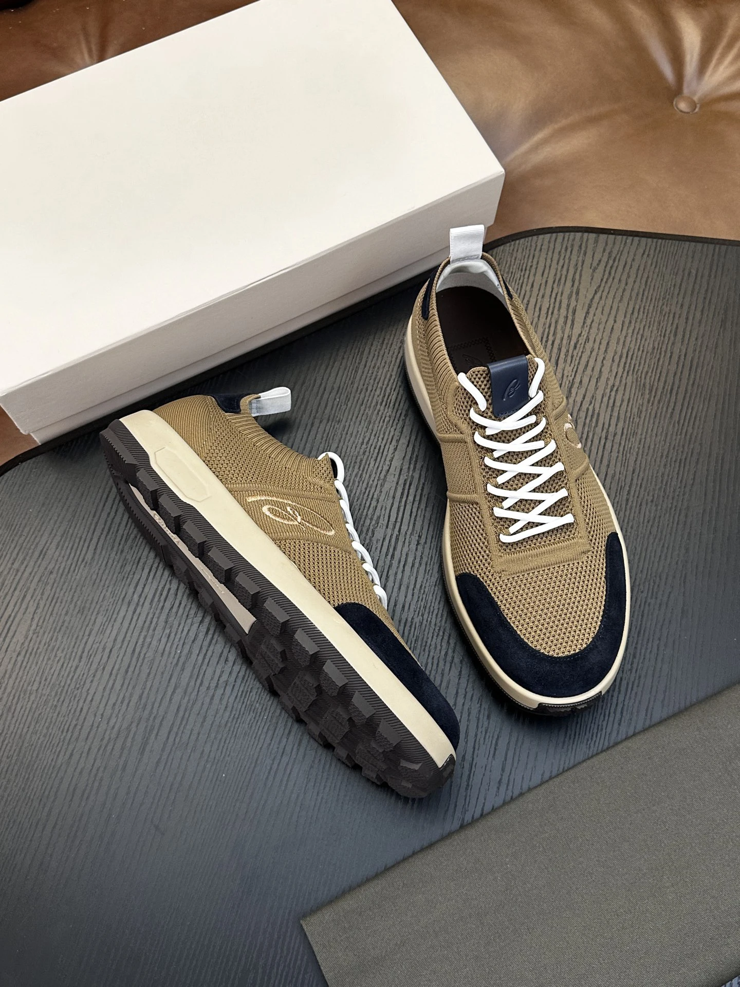 

OECHSLI Shoes Cowhide 2026 new fashion Sports breathable genuine leather printing comfortable Men‘s European big size 38-46