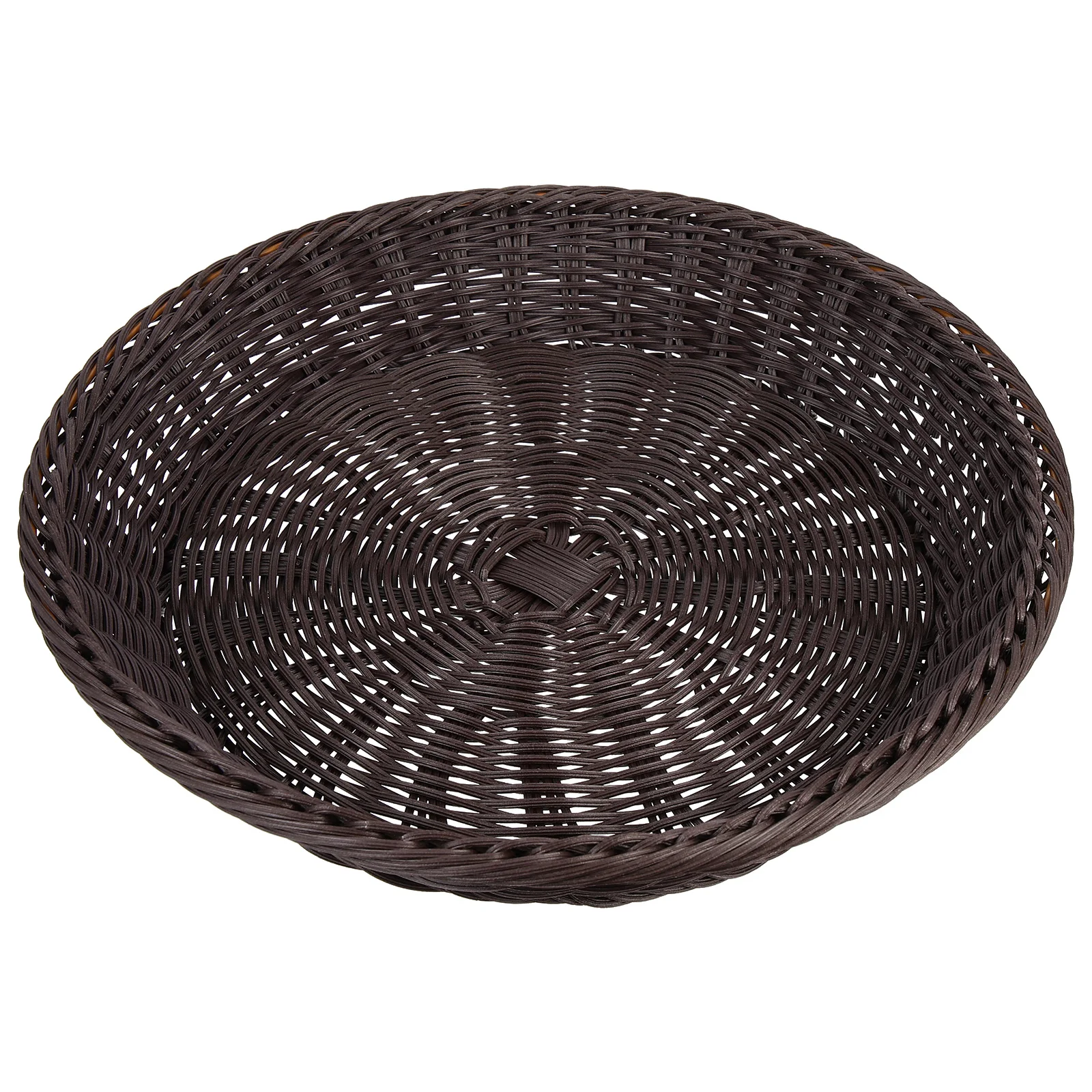 

Bread Basket Imitation Rattan Woven Storage Container Kitchen Snack Fruit Serving Desktop Decor Household Multipurpose