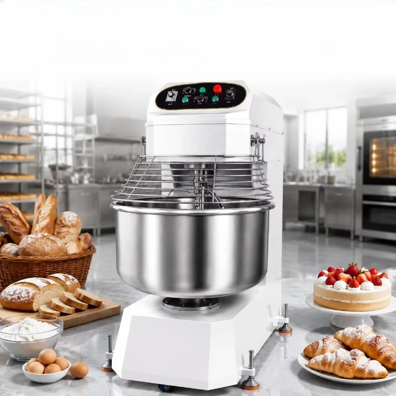 Customizable 20L 30L 50L Spiral Mixer Dual Speed Dough Kneading Machine Stainless Steel for Bakery Bread Pizza Shop