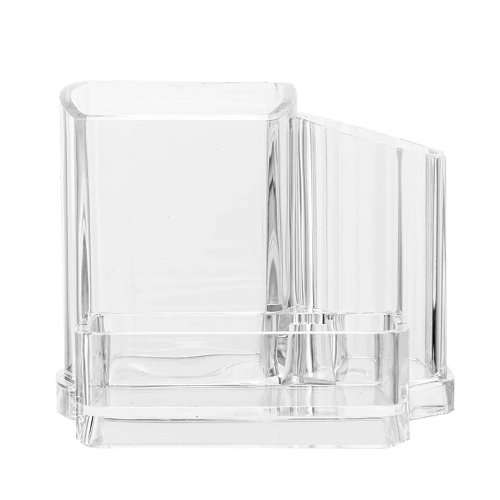 

1pc Acrylic Makeup Organizer Transparent Storage Box For Long Handle Brushes Shavers Desktop Desk Holder Brush Holder