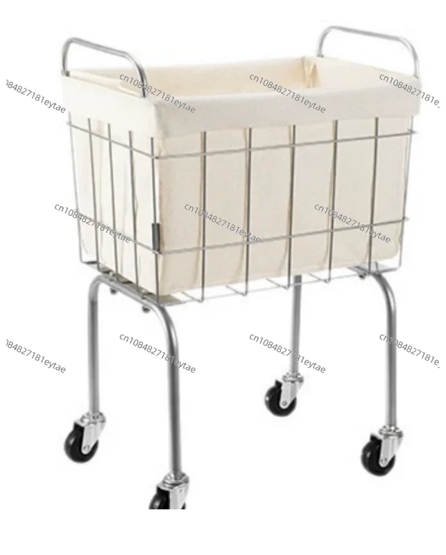 

Корзина для белья на колесиках, передвижная корзина для белья со съемными мешками и полками, металлический каркас