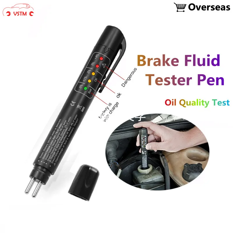 Brake Fluid Tester Universal 5 LED Accurate Oil Quality Check Pen Automotive Brake Fluid Testing Car Repair Tool