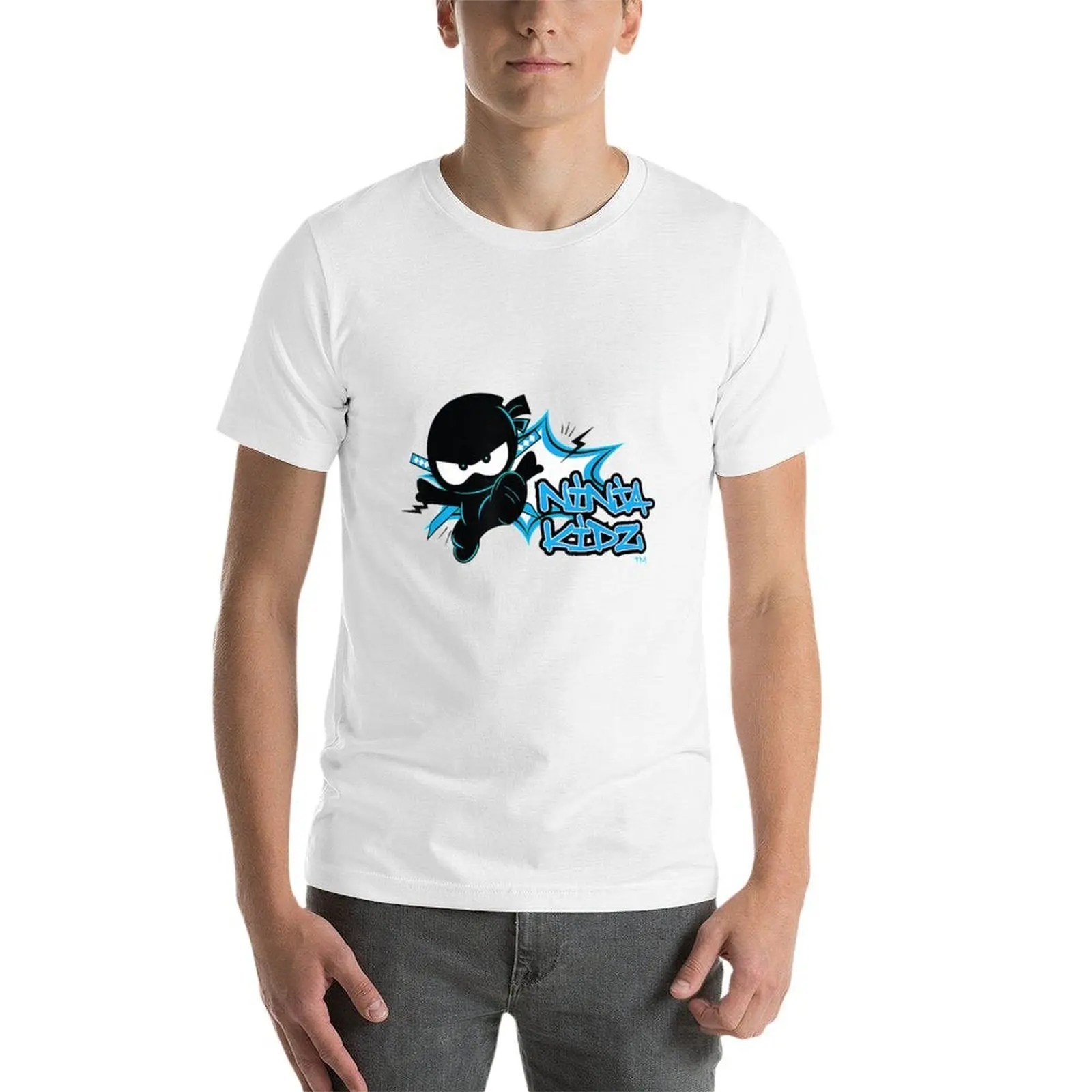 تي شيرت ninja-kids-merch-ninja-kidz-spark تي شيرت أنيمي تي شيرت كبير الحجم للرجال جرافيك تي شيرت قطن تي شيرت 100% تي شيرت